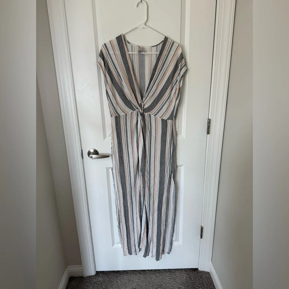 Lulus Coastal Grooves Striped Cover-Up Maxi Dress - Picture 4 of 6